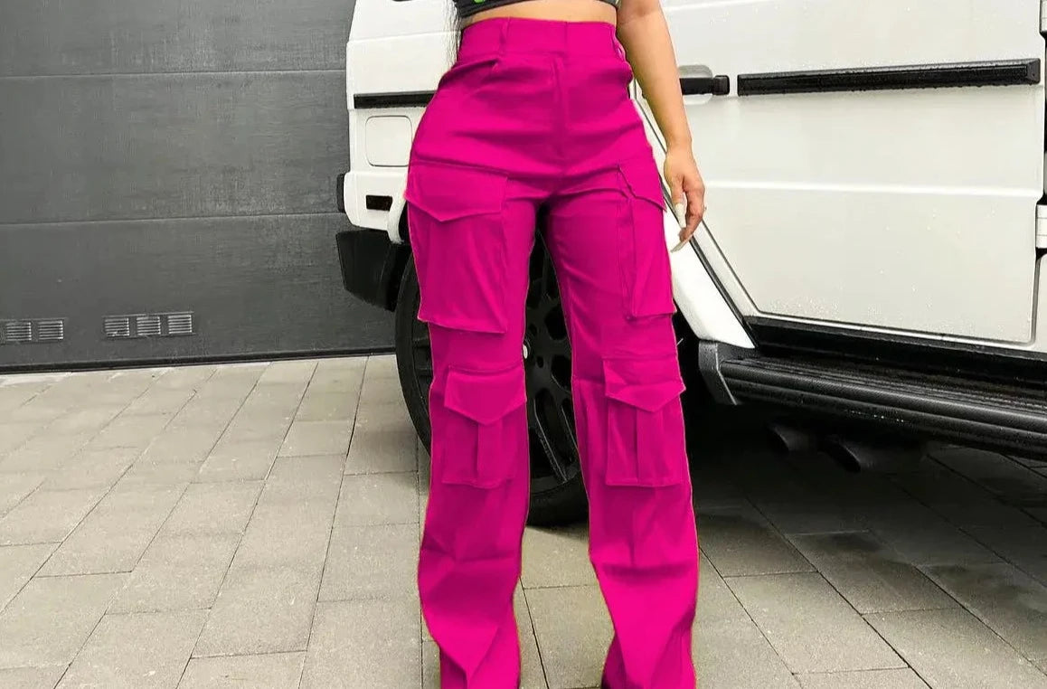 High Waisted Elegant Casual Trousers