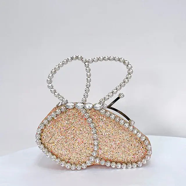 Rhinestone Butterfly Shape Mini Handbag