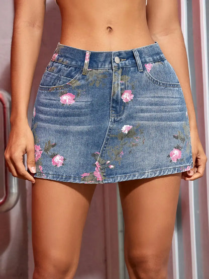 Flowered skort