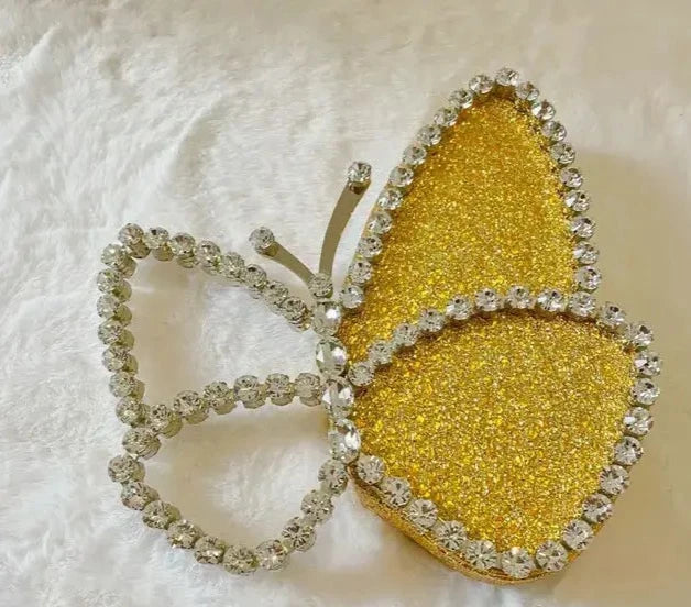 Rhinestone Butterfly Shape Mini Handbag