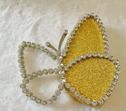 Rhinestone Butterfly Shape Mini Handbag