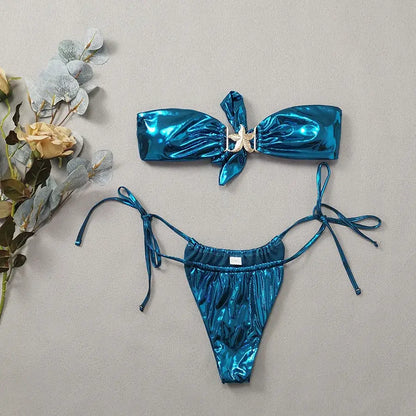 Strapless Split Bikini Set