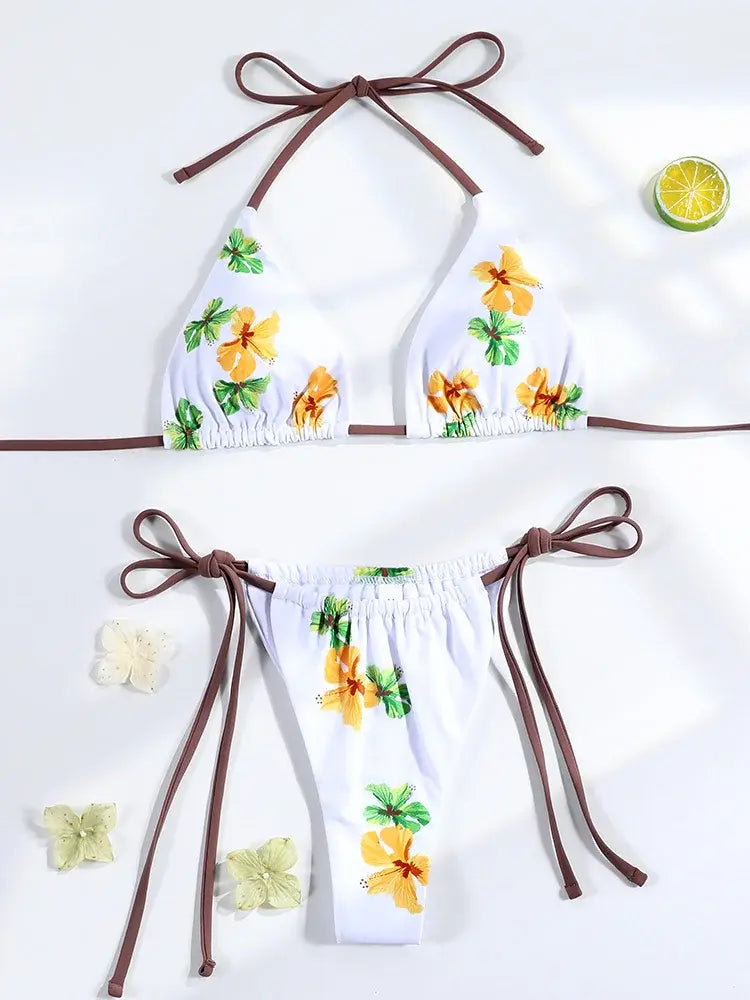 Floral Printed Bathing Suit