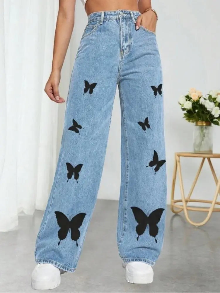 High Waisted Butterfly Pants