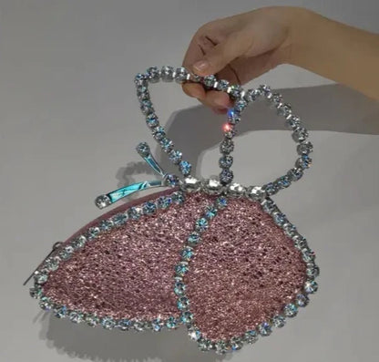 Rhinestone Butterfly Shape Mini Handbag