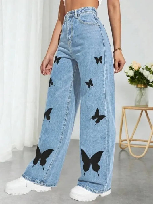 High Waisted Butterfly Pants