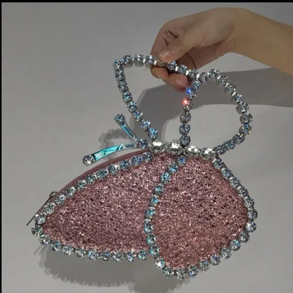 Rhinestone Butterfly Shape Mini Handbag