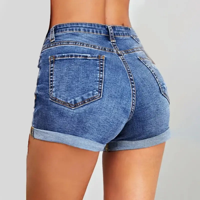 Ripped Denim Shorts