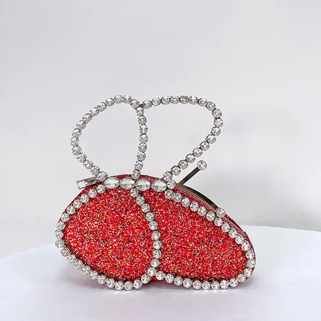 Rhinestone Butterfly Shape Mini Handbag