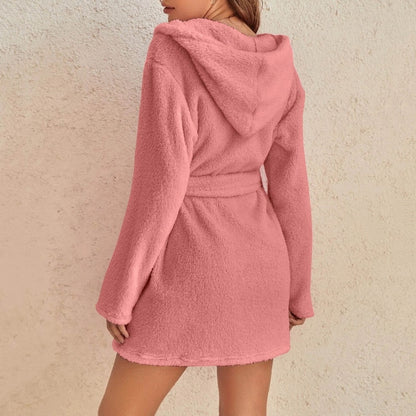 Women Hooded Bathrobe