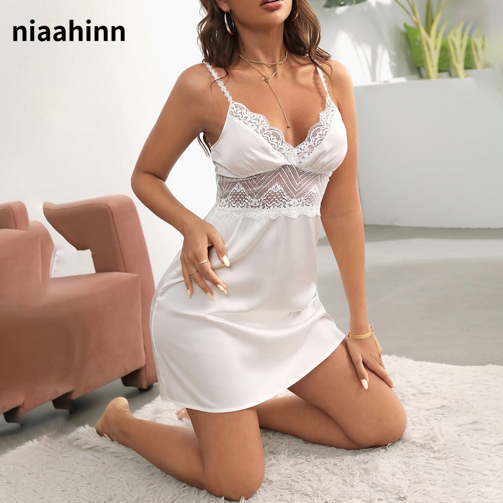 Sexy V Neck Nightdress