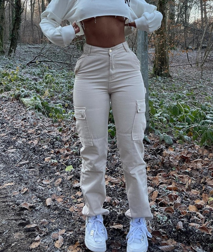 High Waist Cargo Pants